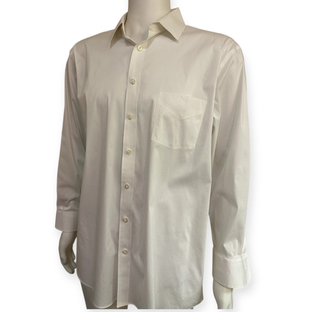 Stafford Mens Regular Fit Stretch Fabric Wrinkle Free Long Sleeve Dress Shirt